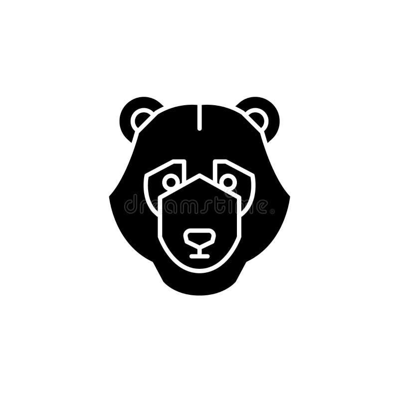 Bear trend black icon, vector sign on isolated background. Bear trend concept symbol, illustration royalty free illustration Bear trend black icon, vector sign on isolated background. Bear trend concept symbol, illustration royalty free illustration