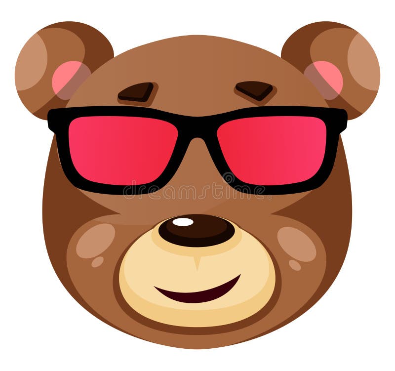 Bear in sunglasses stock vector. Illustration of design 63125382