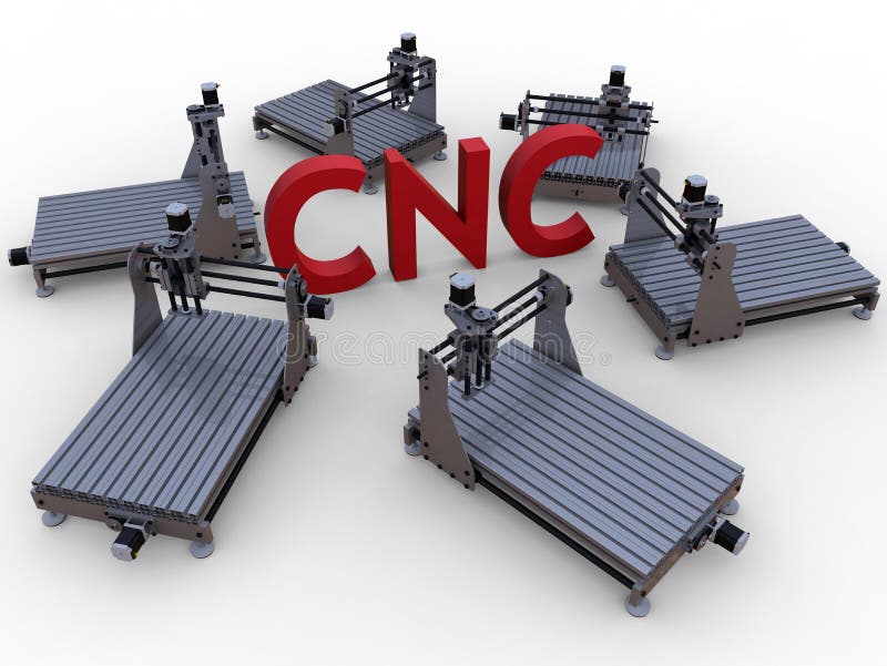 Bearbeitungskonzept CNC vektor abbildung Bearbeitungskonzept CNC vektor abbildung
