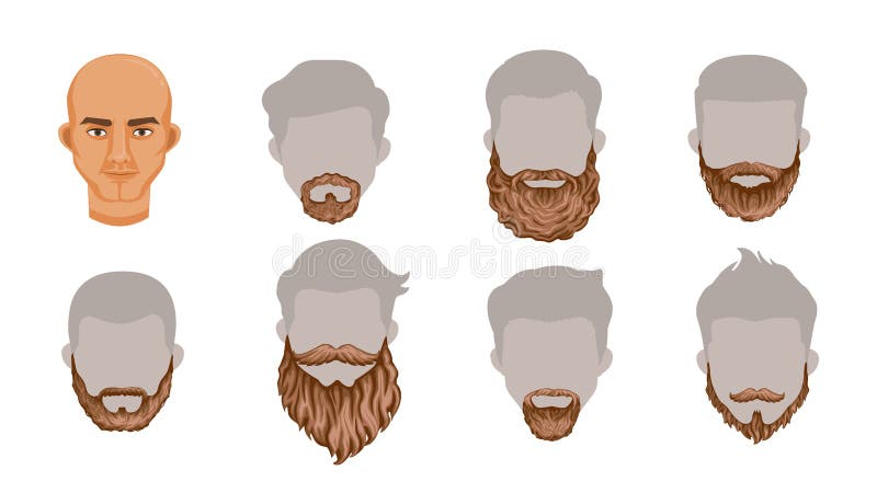 Man face emotions constructor parts eyes, nose, lips, beard, mustache avatar  creator vector cartoon character creation spare parts spares animation.  Stock Vector by ©vectordreamsmachine 170122752