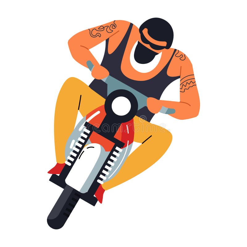 Bearded Biker with Tattoos Racing on Motorcycle Front View Illustration Stock Vector - Illustration of motorbike, front: 166062198 Bearded Biker with Tattoos Racing on Motorcycle Front View Illustration Stock Vector - Illustration of motorbike, front: 166062198