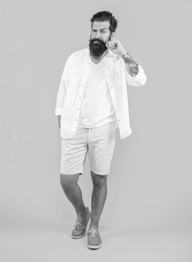 Bearded guy isolated on yellow. bearded guy in studio. bearded guy on background. stock images