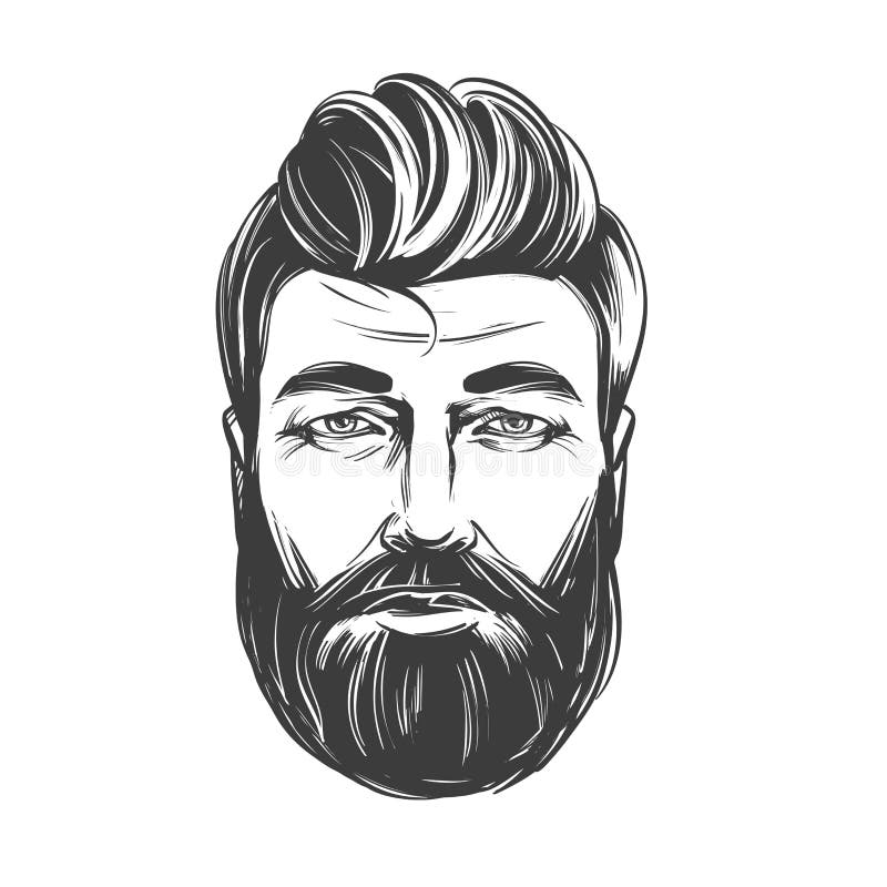 beard man drawing