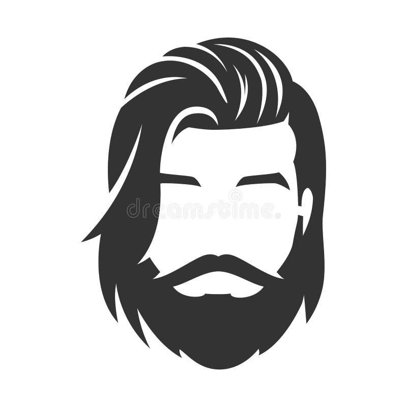 Bearded Man Face, Hipster Character. Long Hair Stock Vector - Illustration of head, icon: 117487469 Bearded Man Face, Hipster Character. Long Hair Stock Vector - Illustration of head, icon: 117487469