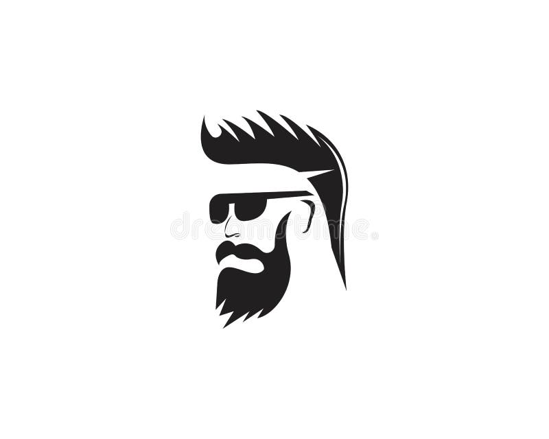 Bearded Man with Hair Cut Fashion Logo Silhouette Stock Vector - Illustration of style, vector: 146426963 Bearded Man with Hair Cut Fashion Logo Silhouette Stock Vector - Illustration of style, vector: 146426963