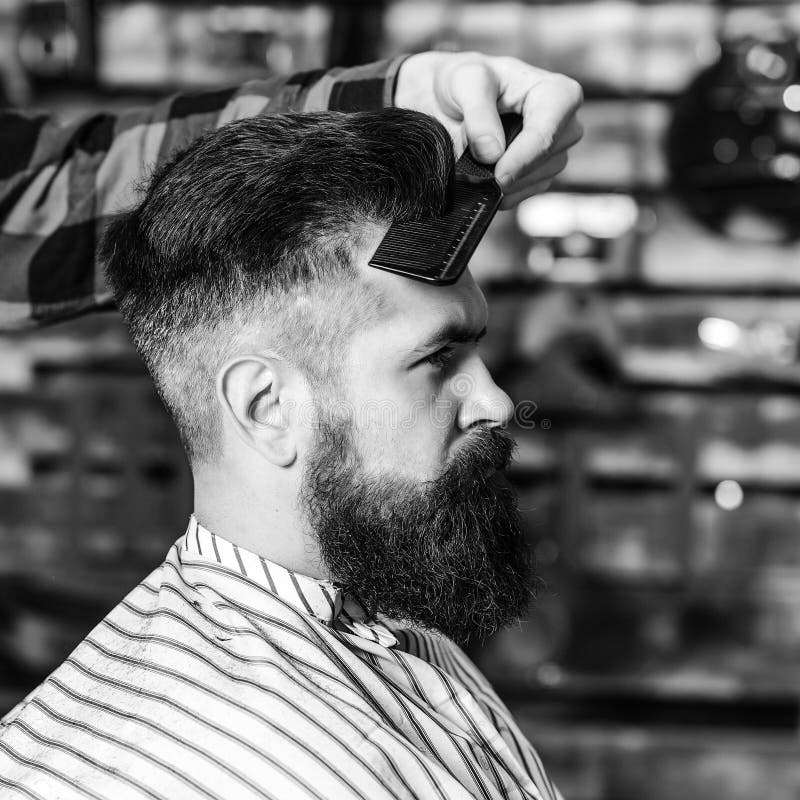 Bearded Man Making Haircut To Look Perfect. New Perfect Style. Beard Styling  and Cut Stock Photo - Image of handsome, male: 187225464