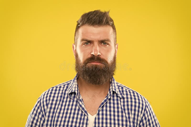 Bearded And Serious. Beard Fashion And Barber Concept. Man Bearded ...