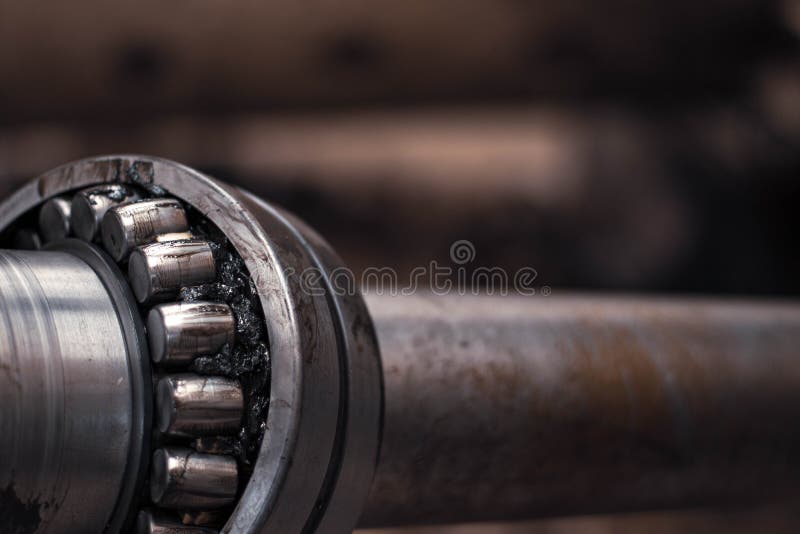 Bearing on steel shaft stock image. Image of component 196604179