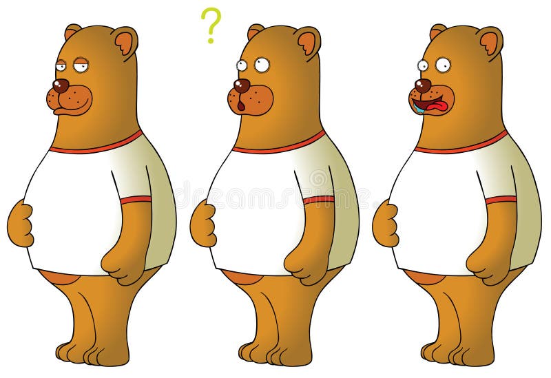 Bears with expressions stock vector. Illustration of expression 30918951