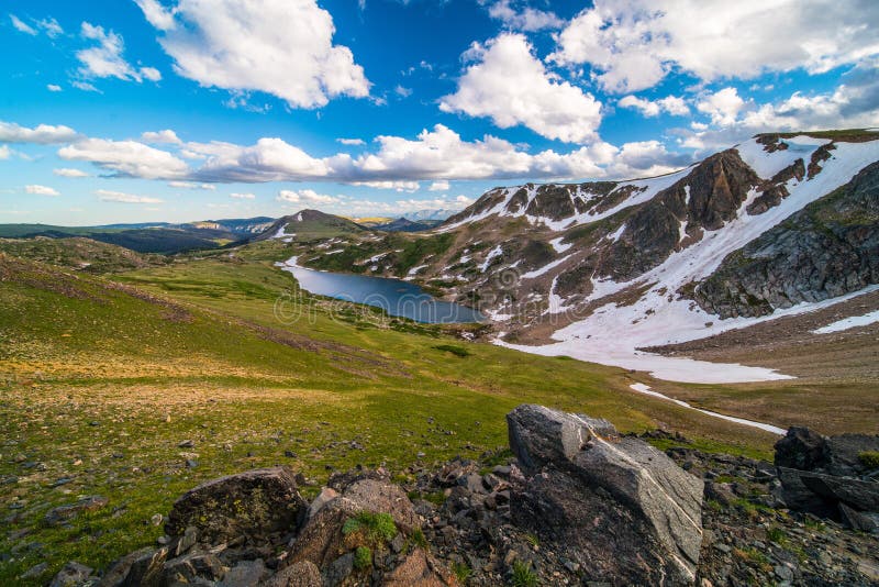 Beartooth Highway Loop Makes an S Curve in the Mountains at Over 10,000