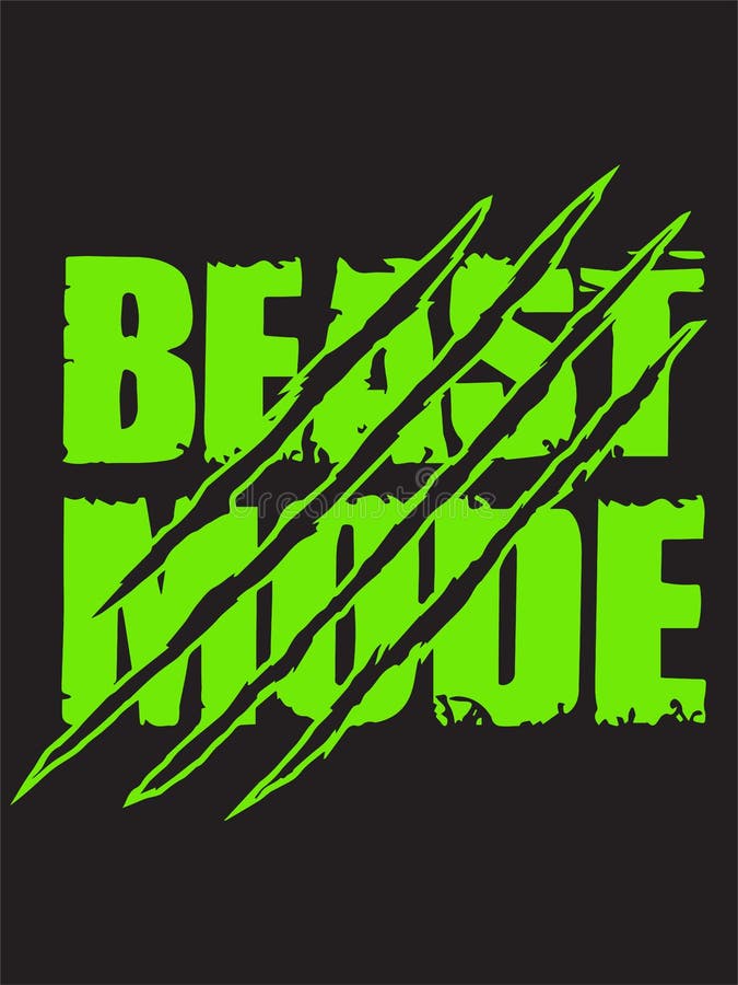 Beast Mode Hand Drawn Lettering Typography T Shirt Design Vector Illustration Stock Vector Illustration Of Lifestyle Emblem 152581022