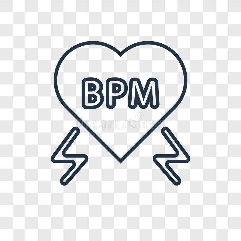 Beat Concept Vector Linear Icon Isolated On Transparent Background