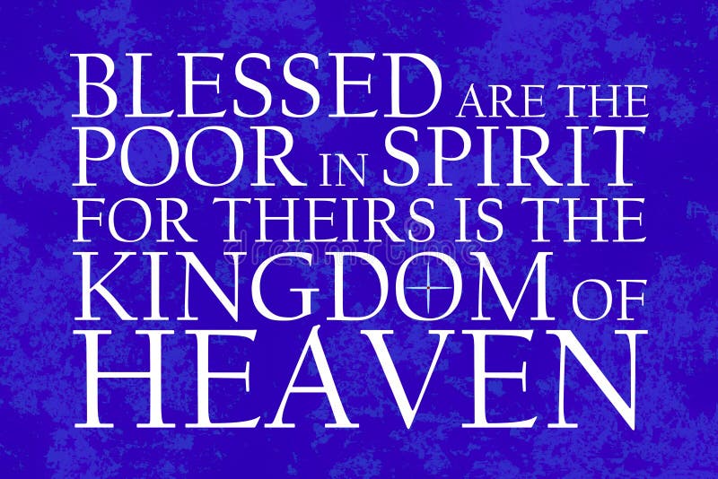 Beatitudes Poor in Spirit Blue