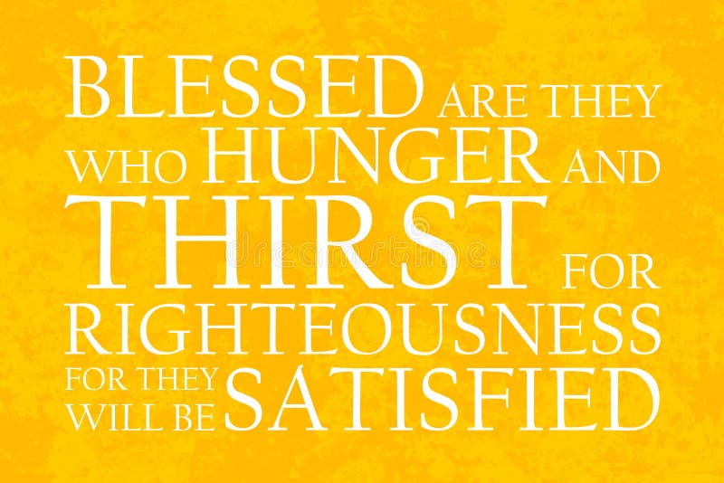 Beatitudes Righteousness Plain Text Yellow Orange