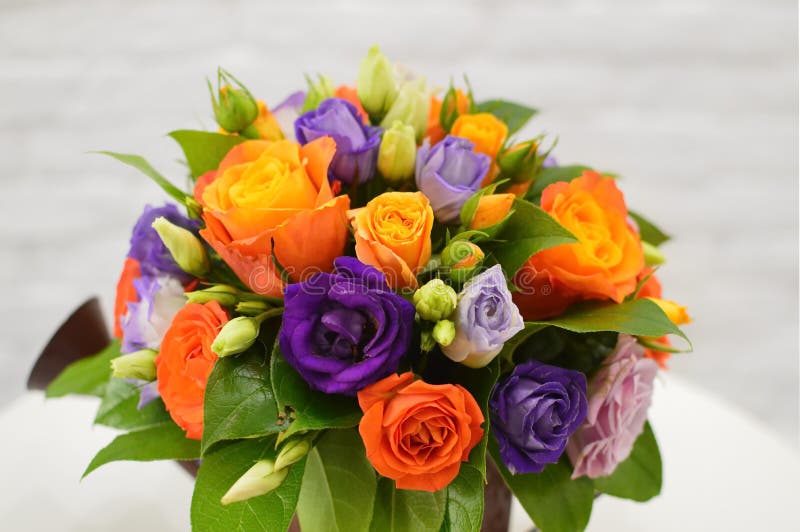 Beau bouquet des fleurs oranges images libres de droits Beau bouquet des fleurs oranges images libres de droits