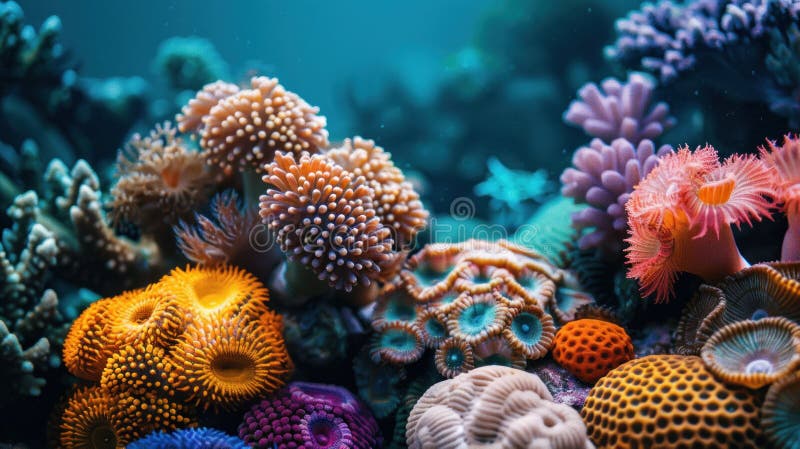 beautiful colorful caral reefs in the ocean, caring for the environment, banner, Day for Biological Diversity. High AI generated. beautiful colorful caral reefs in the ocean, caring for the environment, banner, Day for Biological Diversity. High AI generated