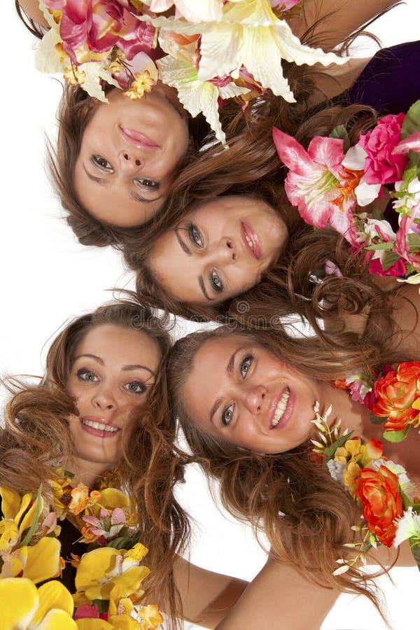 Ensemble De 4 Pièces Guirlandes De Fleurs Hawaïennes, Colliers De Lei Hawaïens, Colliers De