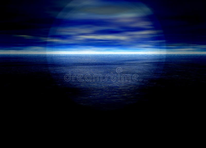Beau fond d'horizon éloigné bleu lumineux illustration de vecteur