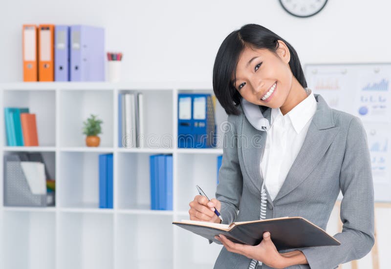 Secrétaire charmante image libre de droits