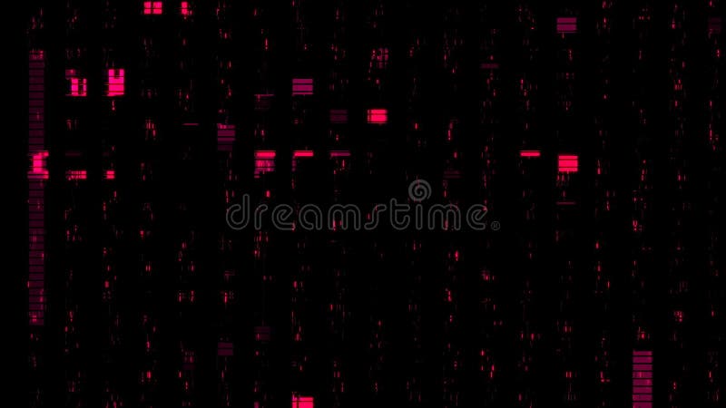 Beaucoup de passage et poutres de flexion isolée sur le fond noir. Animation. Beaucoup de connexions des lignes colorées se rassem illustration libre de droits