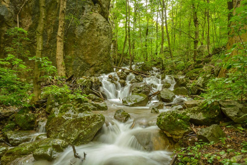 Beauitufl Chotarny stream in Zadielska gorge in Slovak Karst