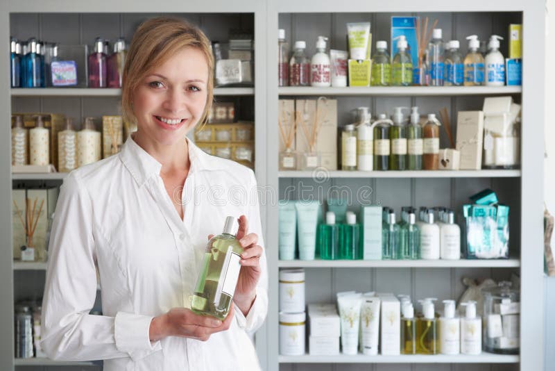 Beautician Advising On Beauty Products stock photo Beautician Advising On Beauty Products stock photo