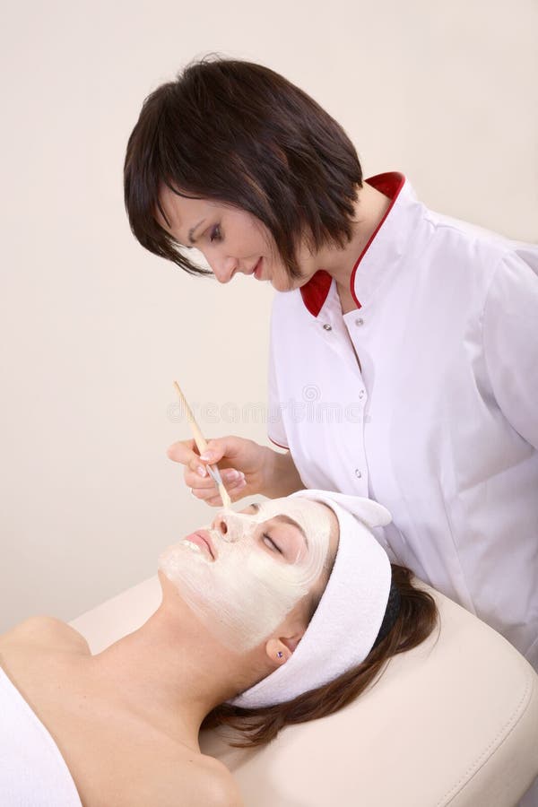Beautician at work stock photo. Image of therapy, skincare 2347744