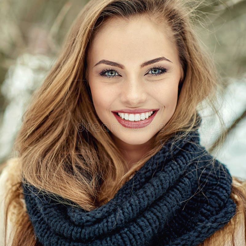 Beautifil Smiling Girl - Close Up Stock Image - Image of young, model ...