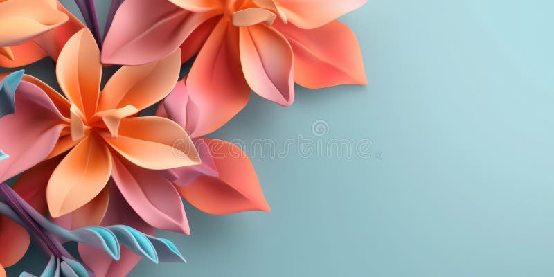 Beautiful abstract colorful floral design background. Generative AI AIG32 royalty free illustration