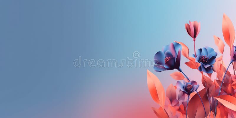 Beautiful abstract colorful floral design background. Generative AI AIG32 stock illustration