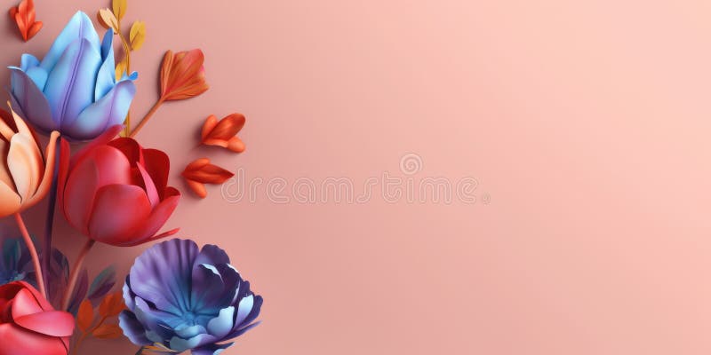 Beautiful abstract colorful floral design background. Generative AI AIG32 vector illustration