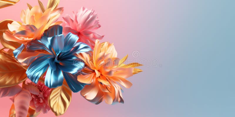 Beautiful abstract colorful floral design background. Generative AI AIG32 royalty free stock images