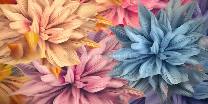 Beautiful abstract colorful pencil drawing floral design background. Generative AI AIG32 stock photo