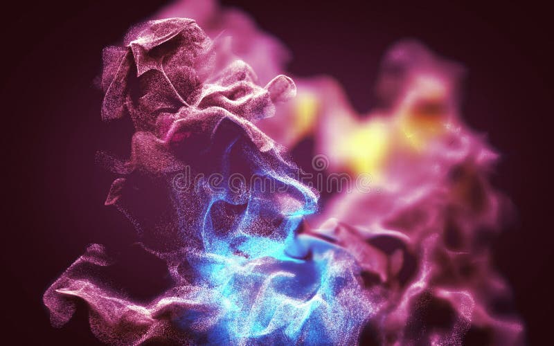 Beautiful Abstract Dust Storm, 3d Illustration Stock Illustration