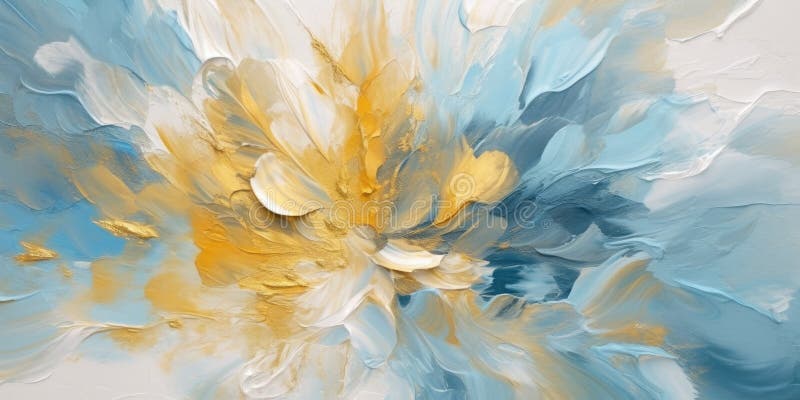Design floral abstract frumos și albastru impresionist. aig generativ32. Ai Aig 32.