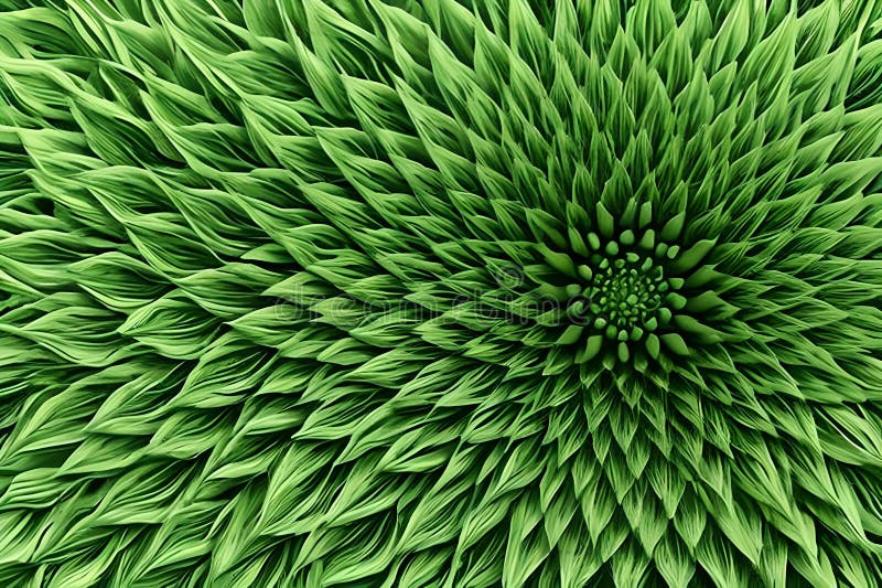 Beautiful Abstract Green Floral Design Stock Illustration