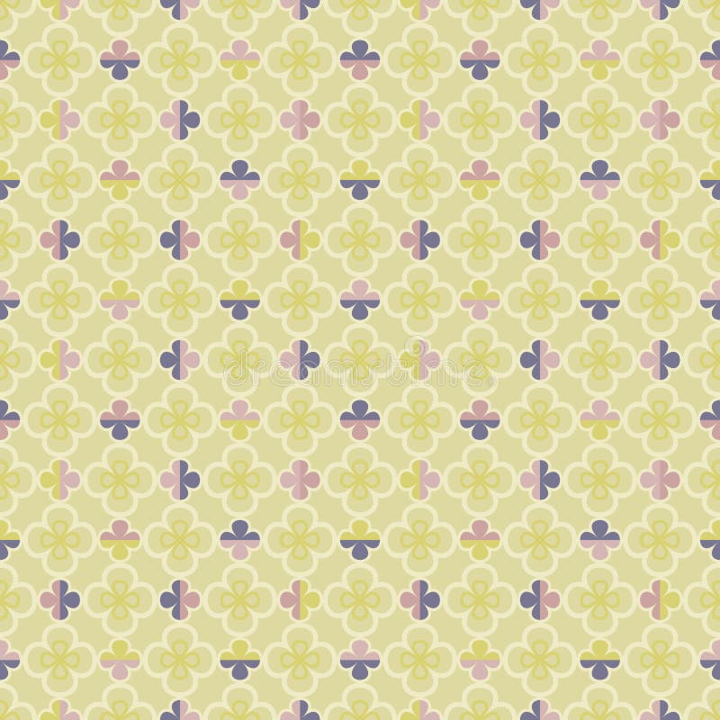 Beautiful abstract seamless vector pattern with stylised flowers. vector illustration