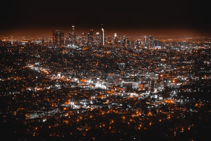 Beautiful aerial shot of Los Angeles