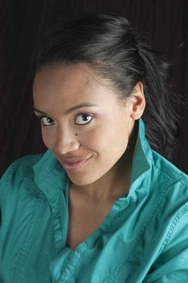 Beautiful african american woman smiling stock photos