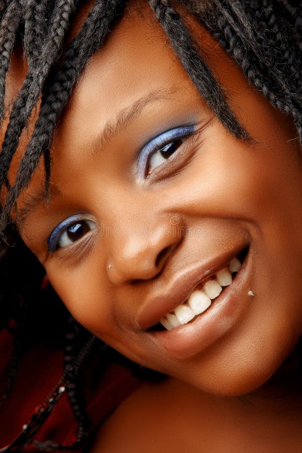 Beautiful African Woman with Piercings Stock Photo Image of eyeshadow