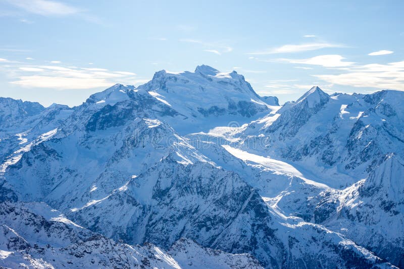 Beautiful Alps mountain winter landscape
