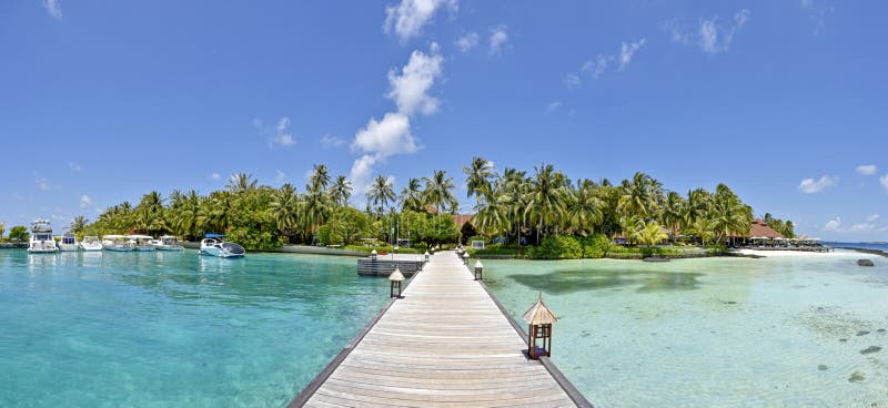 Beautiful amazing tropical island beach panoramic landscape view