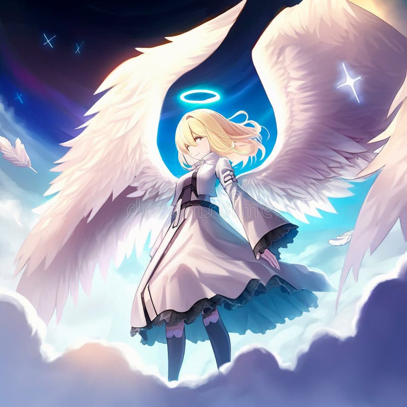 AI Image Generator Angel boy anime art cool angel male