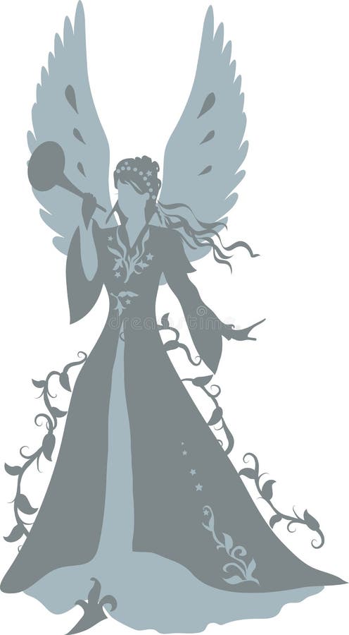 Beautiful angel silhouette