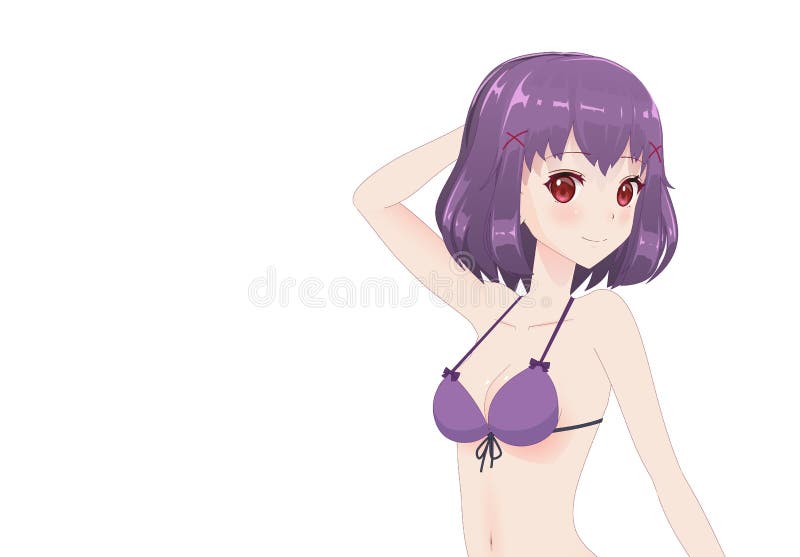 Beautiful Anime Manga Girl in Bikini Stock Vector - Illustration of cute,  comic: 119433902