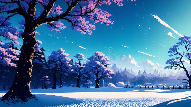 Anime girl fantasy world winter snow painting artwork Anime HD  wallpaper  Peakpx