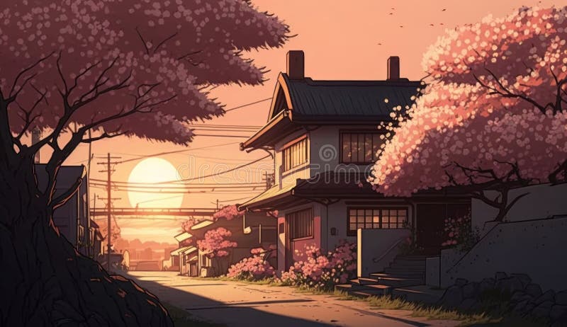 City & Sunset Anime Background Wallpapers - Anime Wallpapers