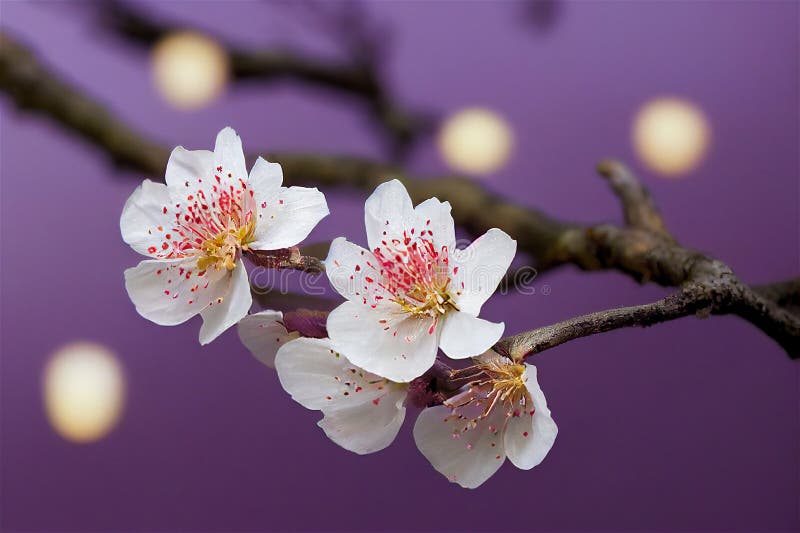 Beautiful apple tree branch royalty free illustration