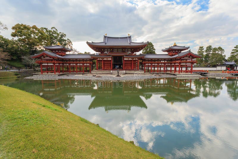 Beautiful Architecture Byodo-in Temple in autumn season at Kyoto