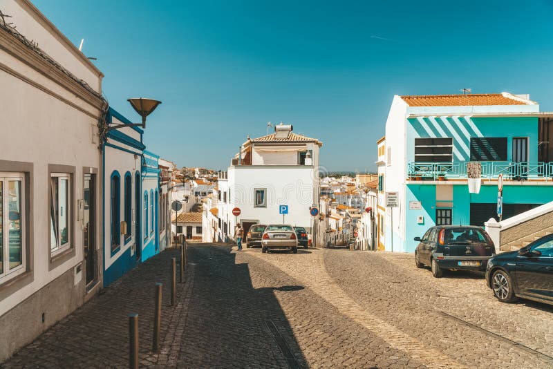 Beautiful Architecture In Downtown City Of Lagos In Portugal royalty free stock photos Beautiful Architecture In Downtown City Of Lagos In Portugal royalty free stock photos